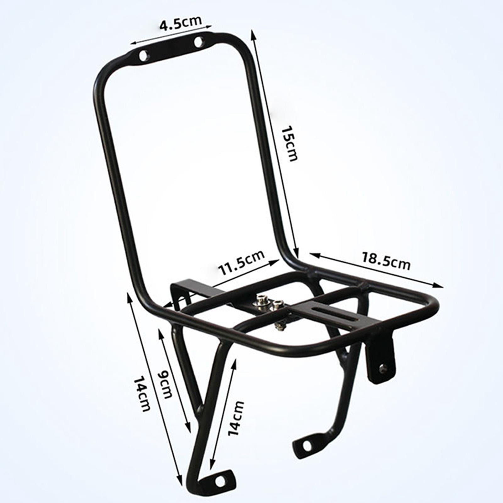 DimyFew Bicycle Front Rack, Aluminum Alloy, Bicycle Front Basket, Solid Mounting, Basket Black