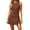 Coffee, variant on OSOLU Solid Color Women Casual Dress For Sports Yoga Backless Tennis Dress With Shorts Pockets Versatile Activewear Cute Sundress Dresses For Women 2025 Elegant Classy