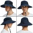 thumbnail image 3 of FRIJPACK Sun Hat for Men/Women, Waterproof Wide Brim Bucket Hat Foldable Boonie Hat for Fishing Hiking Garden Safari Beach, 3 of 5