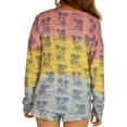 thumbnail image 3 of P.J. Salvage Womens Palm Trees Pajama Sweater, Multicoloured, Small, 3 of 5