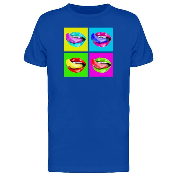 Pop Art Of Lips & Tongue T-Shirt Men -Image by Shutterstock, Male Large
