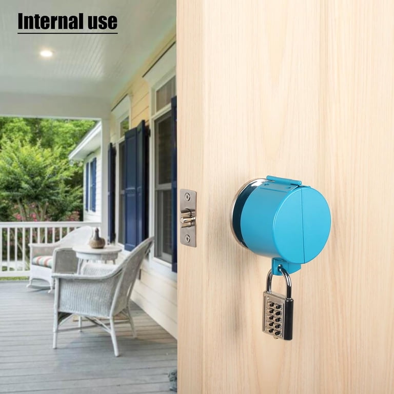 Round Door Handle Locking Device, Door Handle Lock Cover, (with