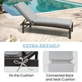 thumbnail image 5 of Pellebant  Outdoor Patio Chaise Lounge Cushion 2PC-71.8" - Light Grey, 5 of 7