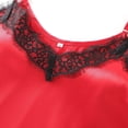thumbnail image 6 of Wang6 Satin Silk Pajamas for Women Sets with Shorts Soft Pjs Lounge Set 2 Piece Spaghetti Strap Cropped Tank Tops Shorts Lace Sleepwear Nightwear Sets Red XL, 6 of 6