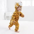 thumbnail image 5 of WIBACKER 0-3T Unisex Baby Animal Costume Winter Autumn Flannel Hooded Romper Christmas and Halloween Tiger Cosplay Jumpsuit, 5 of 8