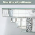 thumbnail image 4 of Mirrored Floating Shelf for Wall, Silver Mirror Crushed Diamond Decorative Shelf for Home Decoration Crystal Diamond Art Décor Accent Piece Showcase, 23" L×5.9" W×5.5" H, 4 of 13
