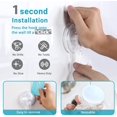 thumbnail image 4 of Juego de 2 ganchos de pared con ventosa, gancho con ventosa hasta 3kg, gancho de ducha reutilizable, transparente impermeable   JM, 4 of 4