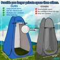 thumbnail image 2 of Tienda de campaña Aosion, plegable, privada, impermeable, 193 x 102 cm, azul, 2 of 6