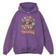 thumbnail image 4 of Sudadera con capucha informal de gran tamaño 100 % algodón para hombre, ropa para hombre, estilo retro, desgastado, con estampado de flores y setas en flor, Love Yourself, 4 of 5