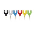 thumbnail image 1 of 3.5mm Audio Adapter 1-to-2 Audio Adapter U-shaped Converter Mobile Headset Splitter, 1 of 8