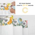 thumbnail image 2 of Easter Eggs No Hooks Shower Curtain with Snap-in Liner Spring Yellow Pink Floral Leaves Beige Background Shower Curtains for Bathroom, Waterproof, Easy Install, Washable 72"x84", 2 of 9