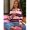 Pink + Wine Red, variant on Womens Pink Wine Red Striped Knit Sweater