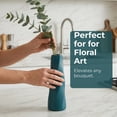 thumbnail image 4 of REGALWOVEN Clear Plastic Bud Vase, Unbreakable Modern Decorative Vase for Home Decor Navy Blue 2.8"L x 2.8"W x 8.3"H, 4 of 6