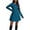 Navy, variant on Gytharion Women's Fitted Waist Fit and Flare Dresses Long Sleeve Comfortable Versatile A-Line Dresses Flared Skirt Stylish Casual Style Mini Dresses