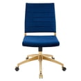 thumbnail image 5 of Modway Jive Armless Mid Back Performance Velvet Office Chair in Navy, 5 of 9