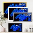 thumbnail image 4 of Designart 'Blue Chrysanthemum Flowers On Black Backround' Traditional Framed Art Print, 4 of 4