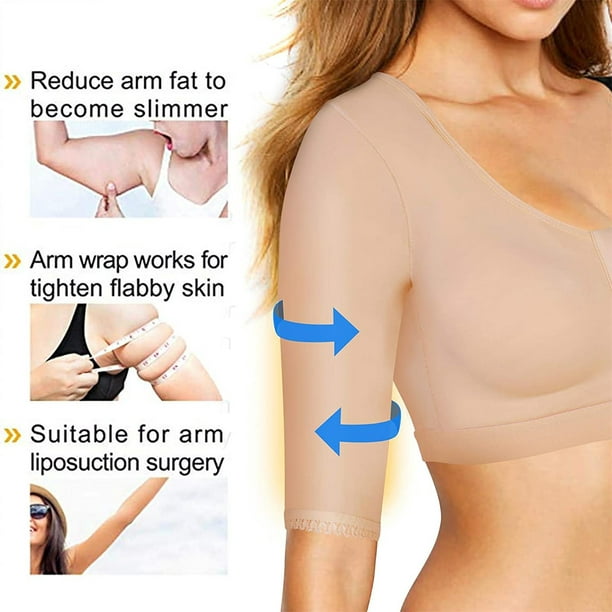 Nebility Shaper Tops for Women Upper Arm Compression Post Surgery Slimmer  Front Closure Bra Tank Top Shapewear(Beige 3X-Large) 