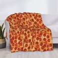 thumbnail image 3 of Fotbe Pizza Manta de Franela con Estampado, Manta Ultrasuave para Cama, Sofá, Auto, Hipoalergénica y Antibolitas-50"x40", 3 of 6