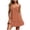Orange, variant on Npasoilc Round Neck Swimsuit Cover Up Dresses for Women Sleeveless Solid Color A-Line Mini Beach Dress