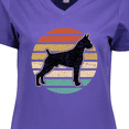 thumbnail image 4 of Inktastic Boxer Dog Vintage Silhouette Women's V-Neck T-Shirt, 4 of 5