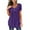 Purple-05, variant on Mittory Tunic Shirts for Women Casual Loose Summer Tops Short Sleeve Scoop Neck Pleated Flowy Blouses Comfy Tshirt