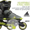 thumbnail image 3 of Rollerblade Microblade 3WD Inline Adjustable Roller Skates for Kids, Black, 3 of 5
