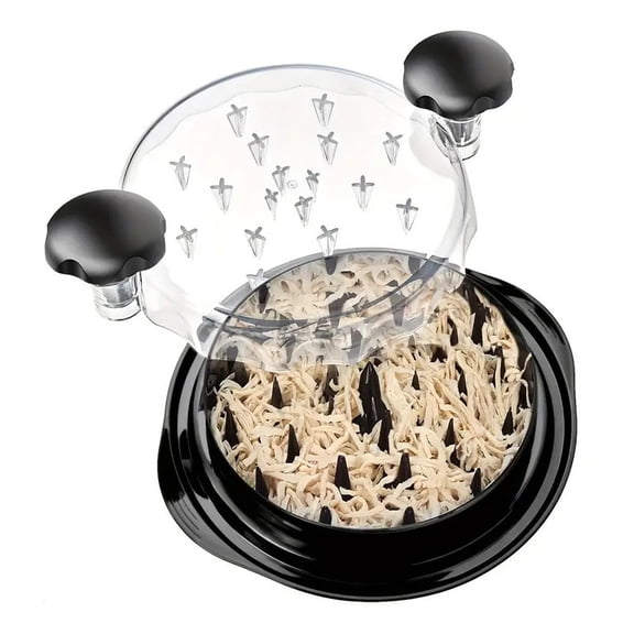 Chicken Shredder Large Chicken Breast Shredder Tool Twist with Brush&Fork, Visible Meat Shredder Machine, Strong Anti-Slip Strip, Ergonomic Handle, BPA Free, Suitable for Pork Beef Chicken