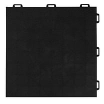 Greatmats StayLock Orange Peel Home Gym PVC Floor Tile Cushion Durable Flooring Black, 26 Pack, 1x1 Ft x 9/16 Inch