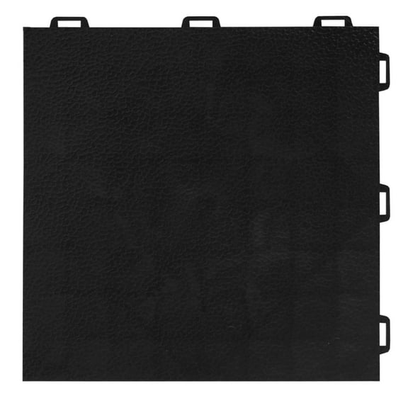 Greatmats StayLock Orange Peel Home Gym PVC Floor Tile Cushion Durable Flooring Black, 26 Pack, 1x1 Ft x 9/16 Inch