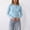Sky Blue, variant on Qulqfy Knitted Womens Cropped Cardigan Red Petite Long Sleeve Button Up Casual Fall Outfits M