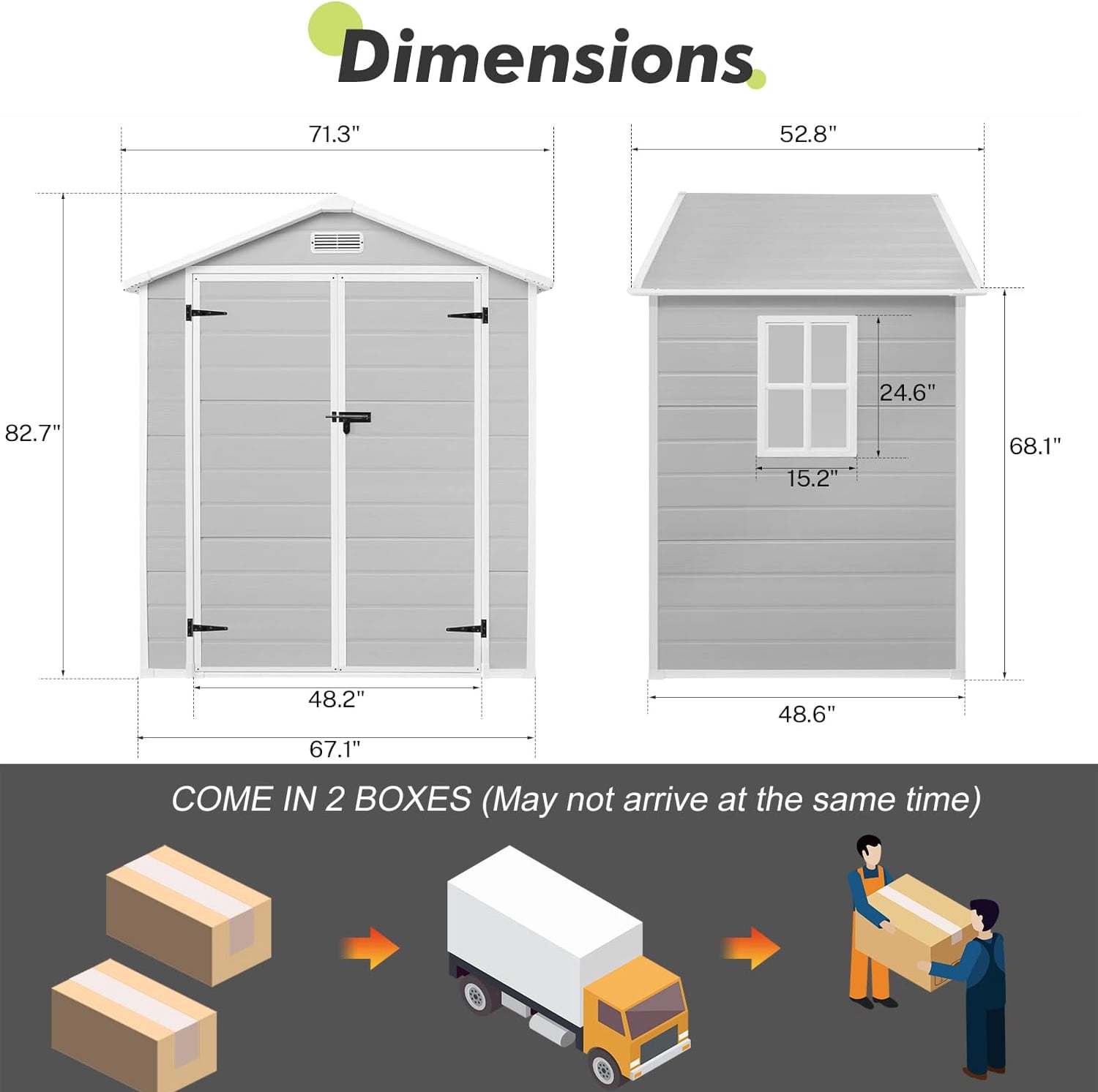 Syngar 6' x 4' Outdoor Plastic Storage Shed, Tools Storage Shed, All Weather Garden Shed with Lockable Doors, Reinforced Floor and Pitched Roof, Outdoor Storage Shed for Backyard, Patio, Lawn