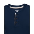 thumbnail image 2 of Garanimals Toddler Boys Waffle Henley Shirt with Long Sleeves, Sizes 18M-5T, 2 of 3