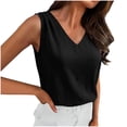 thumbnail image 2 of Vmvidoty Womens V Neck Tank Top Summer Sleeveless Dressy Casual Tops Fashion Tees Black XXL( Women's or Women's Plus ), 2 of 6
