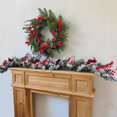 thumbnail image 6 of Christmas Flocking Garland Cedar Garland 4.26 ft Rattan Christmas Stair Handrail Hanging Christmas Porch Decoration Rattan Christmas Window Decoration The Holiday, 6 of 6