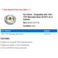 thumbnail image 2 of Fan Clutch - Compatible with 1994 - 1997 Mercedes-Benz SL320 3.2L 6-Cylinder 1995 1996, 2 of 2