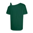 thumbnail image 5 of Wlynlyn Going out Tops for Women 1 Cold Shoulder Solid Color Short Sleeve Shirts Loose Fitted Tunic Shirts XXL, 5 of 5