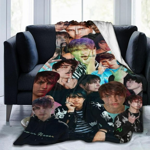 Blanket Colby Brock Soft and Comfortable Wool Fleece Throw Blankets Gift for Home Decoration Sofa Office car Camping Yoga Travel Home Decoration Cozy Plush Beach