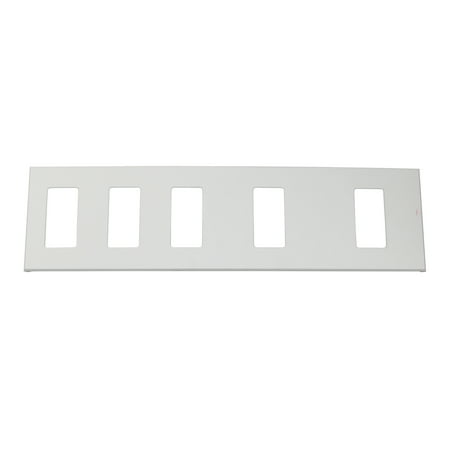 Lightolier Controls NFB5SSSLLW Multi 5 Gang Faceplate Wall Plate NFB White