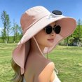 thumbnail image 2 of Sun Hats for Women Uv Protection Solar Powered Fan Hat with Digital Display Outdoor Wide Brim Sun Hat, 2 of 5