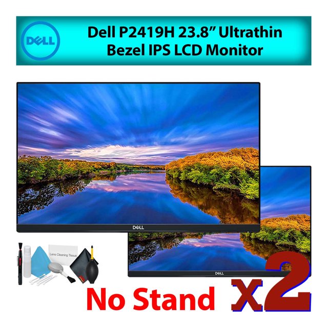 Dell 24" (p2419h) ips écran d'ordinateur LCD (pas de stand) (2-Pack) Budget Bundle