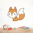 thumbnail image 1 of Baby Fox Cute Cartoon Character Wall Art Decal Vinyl Sticker Girls Boys Room Bedroom Nursery Kindergarten House Fun Home Decor Stickers Wall Art Removable Vinyl Mural Decoration Adhesive 15x30 inch, 1 of 1
