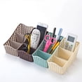 thumbnail image 4 of Tdoenbutw Remote Control Organizer Remote Caddy Imitation Rattan Multifunctional Cosmetics Remote Control Storage Box Desktop Storage Box Desktop Storage Box * 1 Clearance, 4 of 7