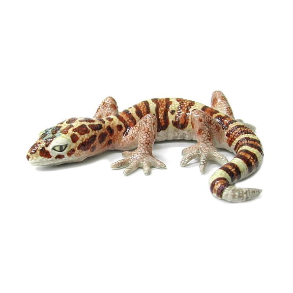Western Banded Gecko - miniature porcelain figurine