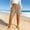 Khaki, variant on JUSLIO Shorts Women,Gym with Pockets High Waist Mid-Length Shorts,Cotton,Army Green,Size L