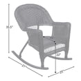 thumbnail image 2 of Jeco Resin Wicker Patio Rocker in Black (Set of 2), 2 of 2