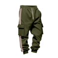 thumbnail image 5 of Men’s Casual Drawstring Waist Cargo Jogger Pants with Side Pockets and Elastic Cuffs Athletic Fit Track Bottoms, 5 of 5