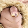 thumbnail image 5 of SHEKHAWATJEWELS 7X5 mm / 1 Ct Pear Shape Morganite Engagement Ring Solitaire Bezel Set Simple ring Peach Gemstone Ring For Women Valentine's Day Gift, 5 of 8