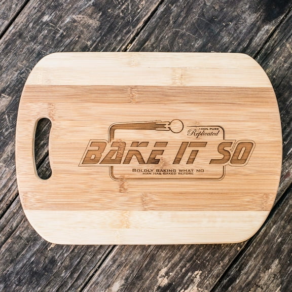 Bake It So Cutting Board 14''x9.5''x.5'' Bamboo
