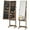 Rustic Brown, variant on HOMCOM Jewelry Cabinet Floor Standing, Lockable Jewelry Organizer