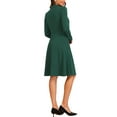 thumbnail image 3 of INSPIRE CHIC Tie Neck Dress for Women's Mock Neck Long Sleeve A-Line Midi Dresses, 3 of 6